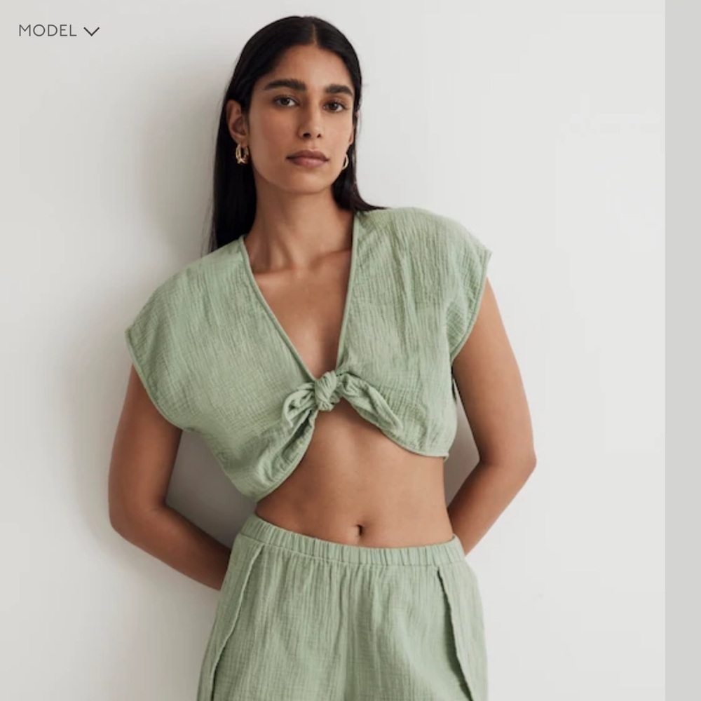Madewell Tie Front Gauze Top